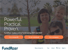Tablet Screenshot of fundrazr.com